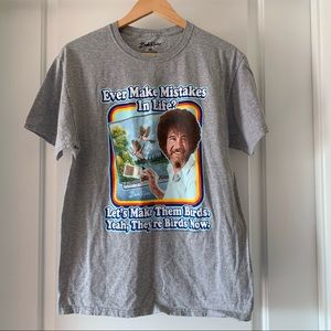 Bob Ross Tops - Bob Ross Gray Tee Bob Ross Tops - Bob Ross Gray Tee